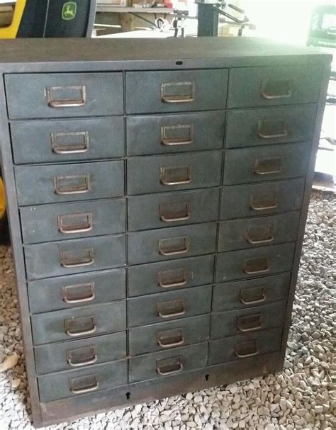 industrial vintage cole-steel metal file parts bin cabinet 27 drawers|Vintage “Cole Steel” 27 Drawer Metal Parts Classic Clean Cabinet.